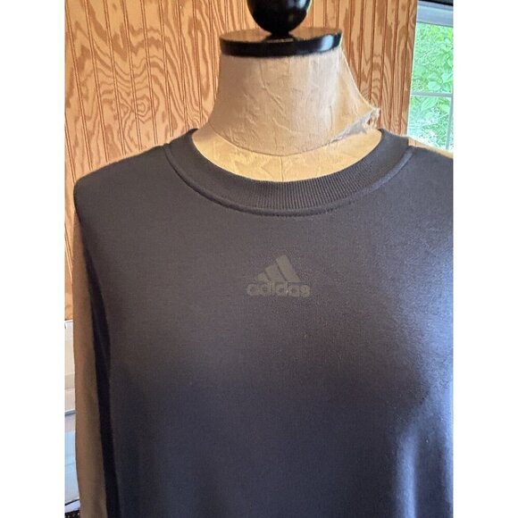 Adidas Sweatshirt womens Essentials Crewneck Logo Colorblock Blue & Tan NWT XL - Picture 5 of 11